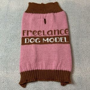 NEW Freelance Dog Model Sweater Size Medium Puppy Pink Pet Gift Holiday